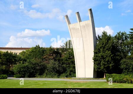 Berlin, Deutschland, 27. Juli 2021, Denkmal zur Erinnerung an die Luftbrücke während der Berliner Blockade 1948. Stockfoto