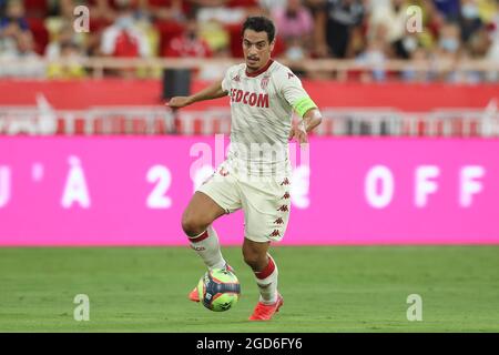 Monaco, Monaco, 10. August 2021. Wissam Ben Yedder von AS Monaco während des UEFA Champions League-Spiels im Stade Louis II, Monaco. Bildnachweis sollte lauten: Jonathan Moscrop / Sportimage Stockfoto