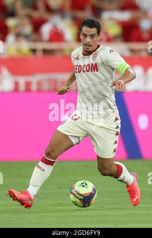 Monaco, Monaco, 10. August 2021. Wissam Ben Yedder von AS Monaco während des UEFA Champions League-Spiels im Stade Louis II, Monaco. Bildnachweis sollte lauten: Jonathan Moscrop / Sportimage Stockfoto