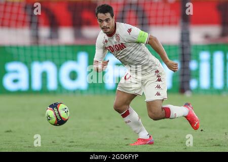 Monaco, Monaco, 10. August 2021. Wissam Ben Yedder von AS Monaco während des UEFA Champions League-Spiels im Stade Louis II, Monaco. Bildnachweis sollte lauten: Jonathan Moscrop / Sportimage Stockfoto