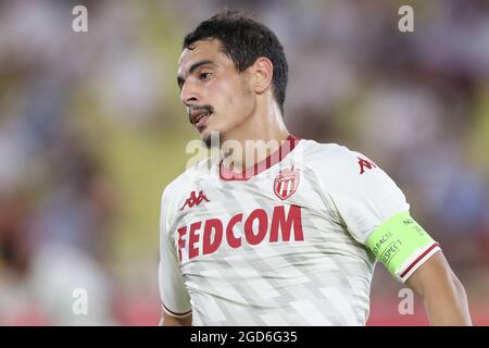 Monaco, Monaco, 10. August 2021. Wissam Ben Yedder von AS Monaco reagiert während des UEFA Champions League-Spiels im Stade Louis II, Monaco. Bildnachweis sollte lauten: Jonathan Moscrop / Sportimage Stockfoto