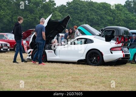 Rochford, Essex, Großbritannien - 27. Juni 2021: Rochford Oldtimer-Show auf dem Rasen in Essex. Stockfoto