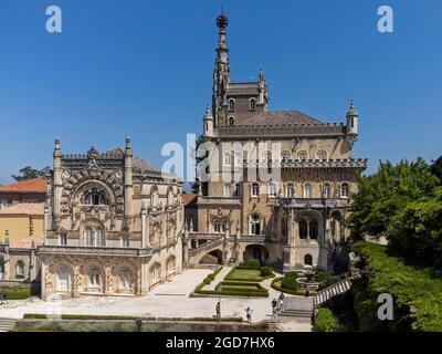 Luftaufnahme des Bussaco Palace Hotels, Serra do Bussaco, Portugal Stockfoto