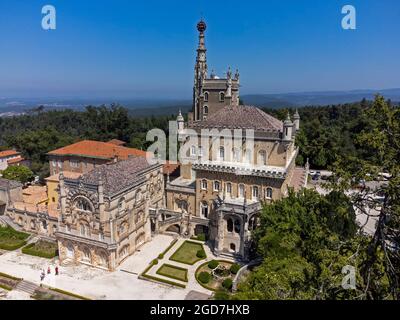 Luftaufnahme des Bussaco Palace Hotels, Serra do Bussaco, Portugal Stockfoto