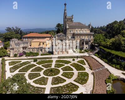 Luftaufnahme des Bussaco Palace Hotels, Serra do Bussaco, Portugal Stockfoto