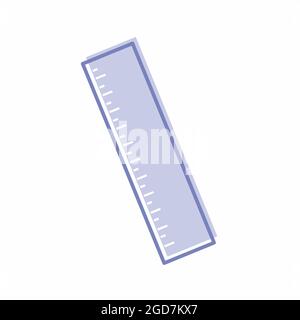 Symbol Vektor des Lineals - Blau Zwillinge Stil - einfache Illustration. Bearbeitbare Kontur. Design template vector.outline style Design.Vector Grafik illustrative Stock Vektor