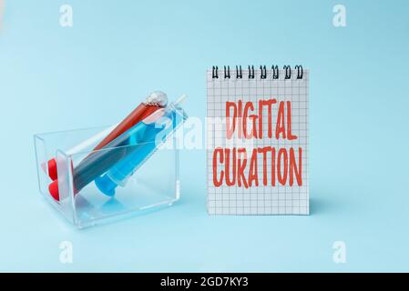 Handschrift Text Digitale Konfiguration. Geschäftskonzept Wartung Sammlung und Archivierung von digitalen Assets Writing Important Medical Notes Laboratory Stockfoto