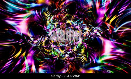 Mehrfarbige Psychedelische Linien Hintergrund Stockfoto