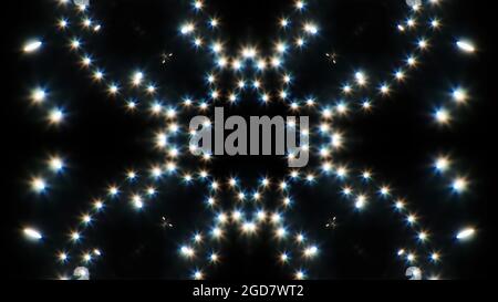 Vier Seite Blume Glitzernden Partikeln Hintergrund Stockfoto