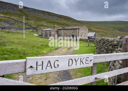Hag Dyke liegt oberhalb von Kettlewell im Yorkshire Dales National Park, England Stockfoto