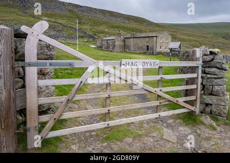 Hag Dyke liegt oberhalb von Kettlewell im Yorkshire Dales National Park, England Stockfoto