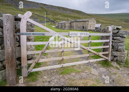 Hag Dyke liegt oberhalb von Kettlewell im Yorkshire Dales National Park, England Stockfoto