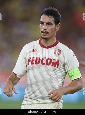 Monaco, Monaco, 10. August 2021. Wissam Ben Yedder von AS Monaco während des UEFA Champions League-Spiels im Stade Louis II, Monaco. Bildnachweis sollte lauten: Jonathan Moscrop / Sportimage Stockfoto