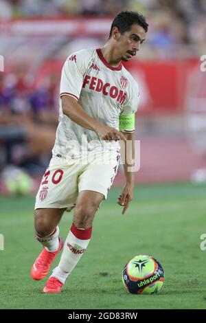 Monaco, Monaco, 10. August 2021. Wissam Ben Yedder von AS Monaco während des UEFA Champions League-Spiels im Stade Louis II, Monaco. Bildnachweis sollte lauten: Jonathan Moscrop / Sportimage Stockfoto