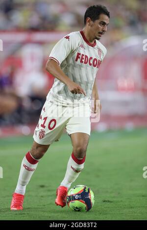 Monaco, Monaco, 10. August 2021. Wissam Ben Yedder von AS Monaco während des UEFA Champions League-Spiels im Stade Louis II, Monaco. Bildnachweis sollte lauten: Jonathan Moscrop / Sportimage Stockfoto