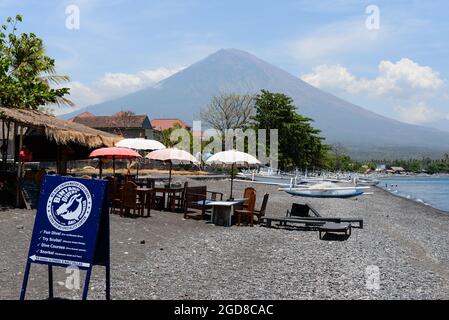 Amed, Amed Village, Amed Beach, Bali, Indonesien, Oktober 2019 Stockfoto