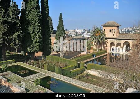 El Partal Palast und Gärten, Palacio Nazaries, La Alhambra, Granada, Provinz Granada, Andalusien, Spanien Stockfoto