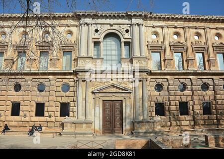 Palast von Karl v. in der Alhambra, Granada, Andalusien, Spanien Stockfoto