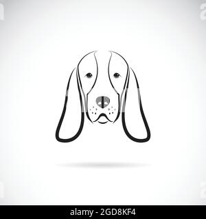 Vektorbild eines Basset-Hundes auf weißem Hintergrund. Leicht editierbare Vektorgrafik mit Ebenen. Tiere. Haustier. Stock Vektor