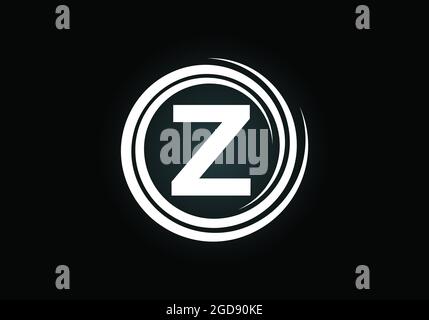 Anfängliches Z-Monogramm-Alphabet in der Spirale. Logo mit Spiralform und unendlich. Schrift-Emblem. Modernes Vektorlogo für das Unternehmen und die Unternehmensidentität Stock Vektor