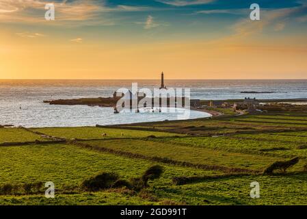 Coucher de soleil sur le Port de Goury, Auderville, Manche (50) Stockfoto