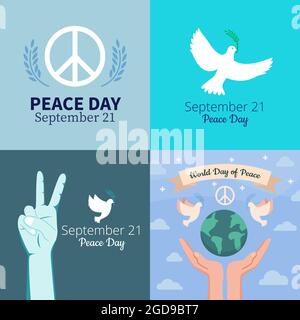 Satz flacher Vektorgrafiken. Handbewegung Stock Vektor