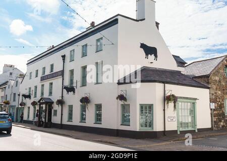 Ye Olde Bulls Head Inn an der Castle Street in Beaumaris Anglesey Stockfoto