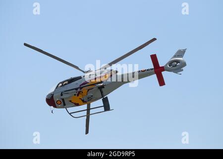 Sevilla, Spanien - 7. Juli 2020: Airbus Helicopter EC-120 Colibrí (HE-25), vom Flügel 78 des spanischen Luftwaffenhelopters, der in Sevilla, Spanien, ausgestellt ist Stockfoto
