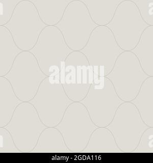 Roman Ogee abstrakten Vektor nahtlose Muster Hintergrund mit Retro-Formen net-Textur. Dezente neutrale Farbe elegante geometrische Kulisse Beige ecru Stock Vektor