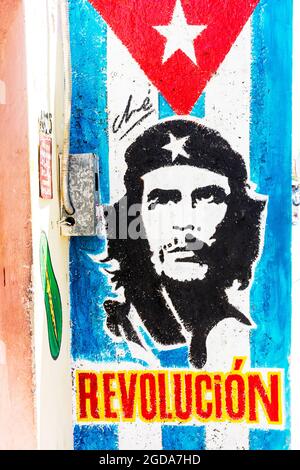 Che guevara, Revolucion, Revolution, Bild, Gesicht, kuba, kubaner, Revolutionär, Macht, Flagge, Dramatisch, Ansicht, Szene, Stockfoto