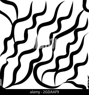 Zebra Stripes schwarz-weißes Muster. Nahtlos Stock Vektor