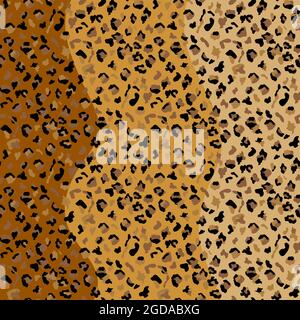 Modisches Leopard Nahtloses Muster. Stilisierte gepunktete Leopard-Haut-Hintergrund für Mode, Druck, Tapete, Stoff. Stock Vektor