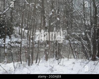 Paysages : vue du Petit train de Chamonix en hiver Stockfoto