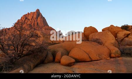 Spitzkoppe Berg Erongo Region Namibia Afrika Stockfoto