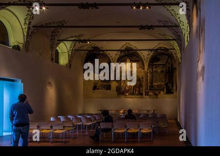 Die alten Gebäude in der Nähe von Forlì Stockfoto