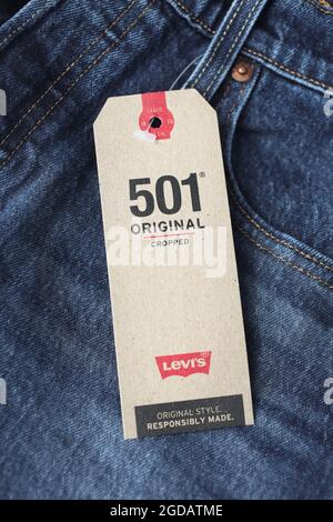 Levi's 501 Original Jeans von Levi Strauss & Co. Stockfoto