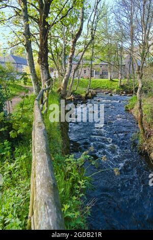 Einkaufszentrum Milton of Crathes, Kunstverkaufszentrum und Bahnhof, Royal Deeside Railway, Banchory, Aberdeenshire, Highland Region, Schottland, Vereinigtes Königreich Stockfoto