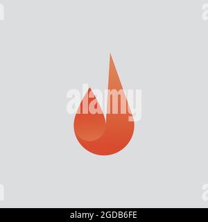 Vorlage für Inspiration für das Symbol des Feuers Stock Vektor