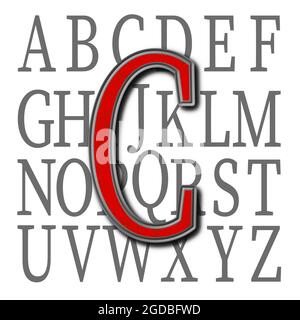 Monogramm des Großbuchstaben C ; Design: Stony Stockfoto
