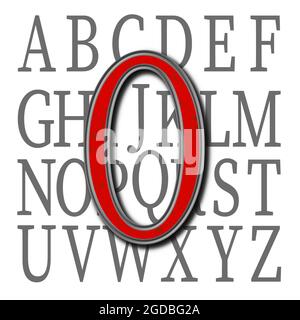 Monogramm des Großbuchstaben O ; Design: Stony Stockfoto