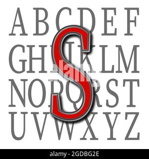 Monogramm des Großbuchstaben S ; Design: Stony Stockfoto