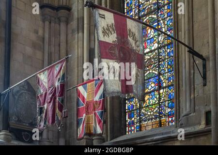 Militärkapellen, Beverley Minster, drei Kapellen zum Gedenken an die Soldaten, die in den beiden Weltkriegen starben, Beverley, Yorkshire UK Stockfoto