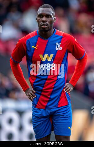 LONDON, ENGLAND - 07. AUGUST: Christian Benteke vom Crystal Palace während der Vorsaison freundlich zwischen Crystal Palace und Watford im Selhurst Park on Stockfoto