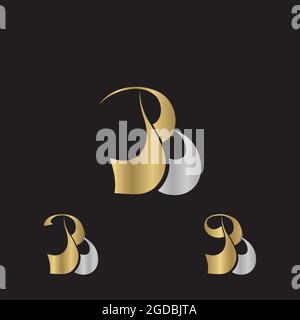 Alphabet Initialen Logo PB, BP, B und P Stock Vektor
