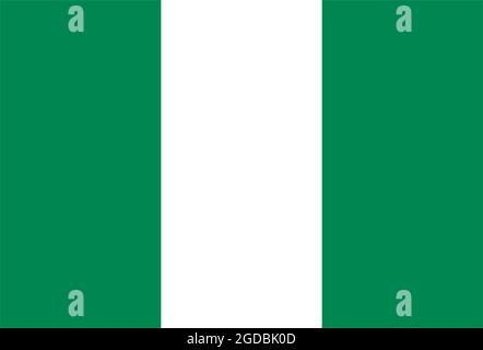 Flagge der Bundesrepublik Nigeria weht im Wind. Hintergrundtextur. Tegucigalpa. 3d-Illustration. 3d-Rendering. Stockfoto