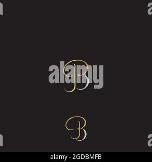 Alphabet Initialen Logo PB, BP, B und P Stock Vektor