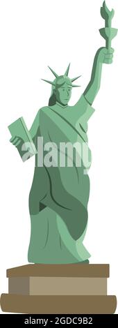 Isolierte Statue der Freiheit farbige Ikone Vektor-Illustration Stock Vektor