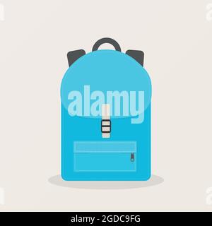Symbol für isolierten Rucksack. Rucksack für Schule, Wirtschaft, Camping, Straße, Reisen und Tourismus. Vektorgrafik, flaches Design Stock Vektor