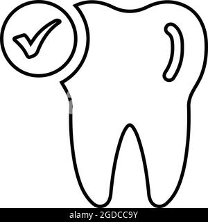 Dental, Zahnmedizin, Zähne Symbol ist auf weißem Hintergrund isoliert. Verwendung für Grafik- und Webdesign oder kommerzielle Zwecke. Vektor-EPS-Datei. Stock Vektor