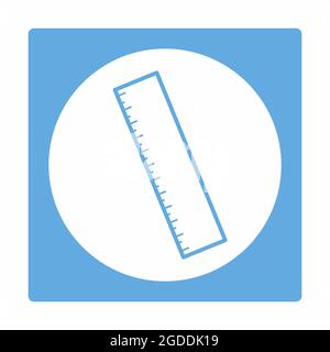 Icon Vektor des Lineals - White Moon Style - einfache Illustration. Bearbeitbare Kontur. Design template vector.outline style Design.Vector Grafik illustrative Stock Vektor